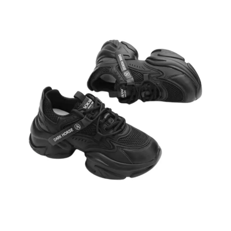 AOKANG Low Top Chunky Sneakers 6.9cm Women's Black-3