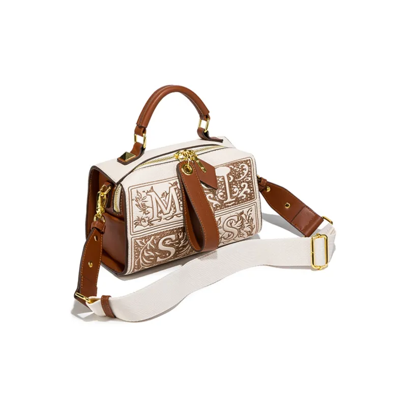 MACKJANICE Denim Boston Bag One Shoulder Handbags Regular Women's Brown-3