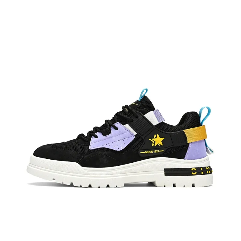 Binary Low Top Skateboard Shoes Men's Black-0