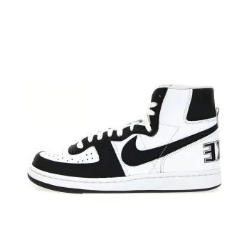 CDG x Nike High Top Skateboard Shoes Men's Black White