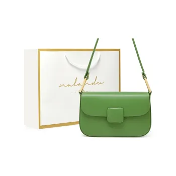 Narandu Cow Leather Tofu Bag Crossbody Bag Shoulder Bag Small Square Bag Small Size Women's Profound Green