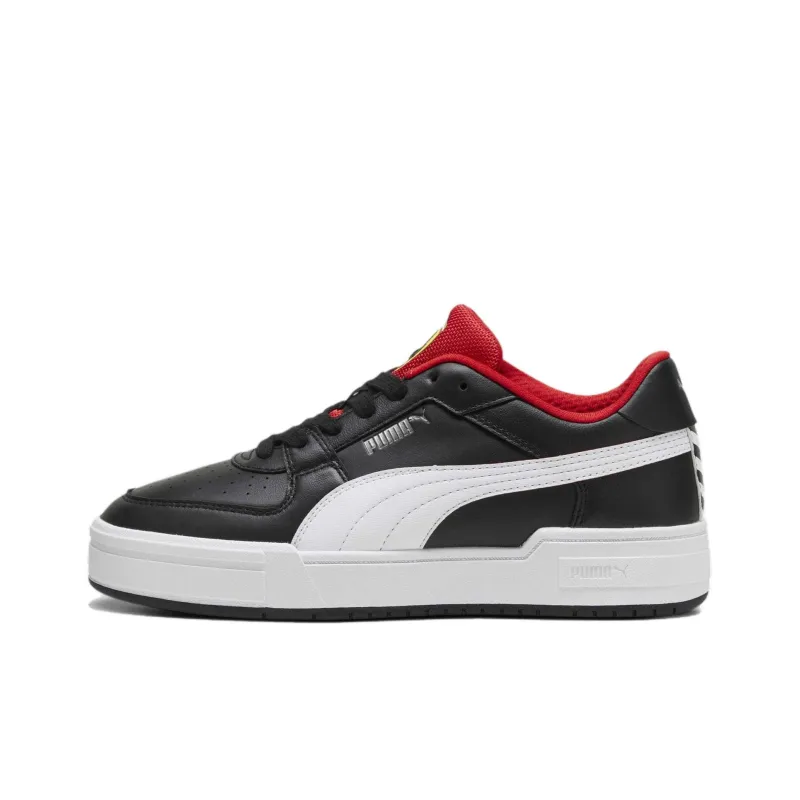 PUMA Scuderia Ferrari CA Pro Anti Slip Wear Resistant Low Top Skateboard Shoes Unisex Black White-0