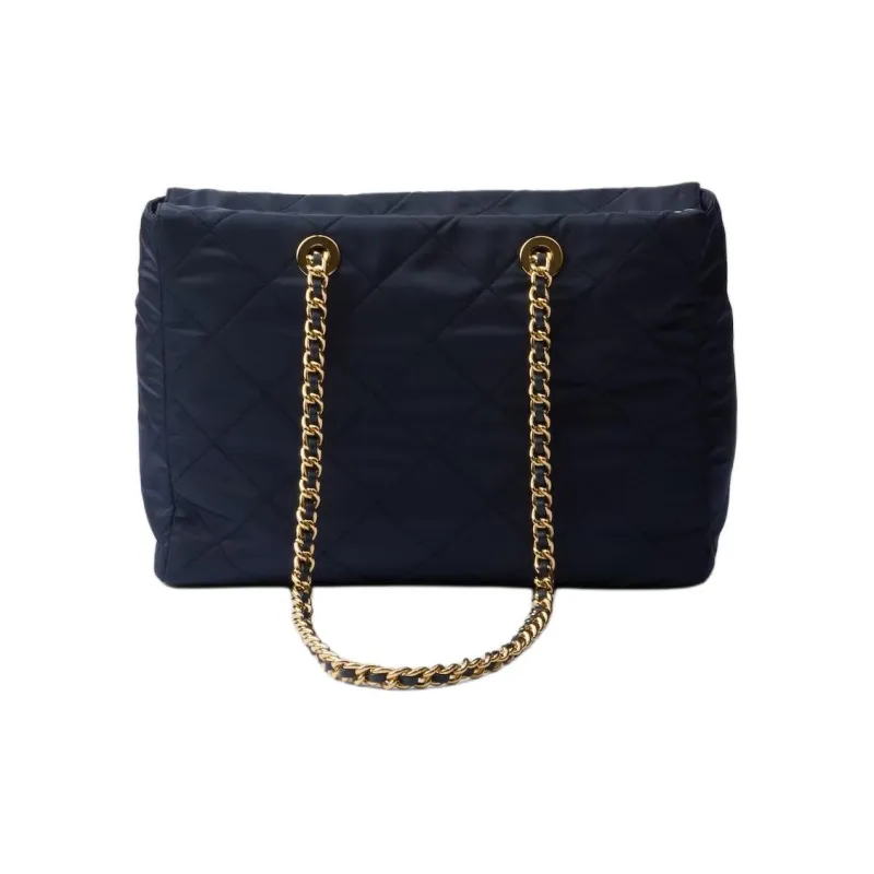 PRADA Re Edition Fabric Tote Bag Shopping Bag Handbag Shoulder Bag Women's Blue-2