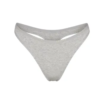 SKIMS COTTON Collection COTTON LOGO DIPPED THONG Underpants Women's 1 Pack Light Heather Grey