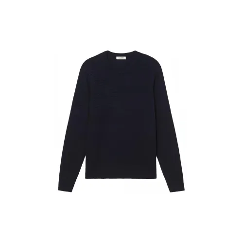 Sandro Cashmere Sweaters Men Dark Blue