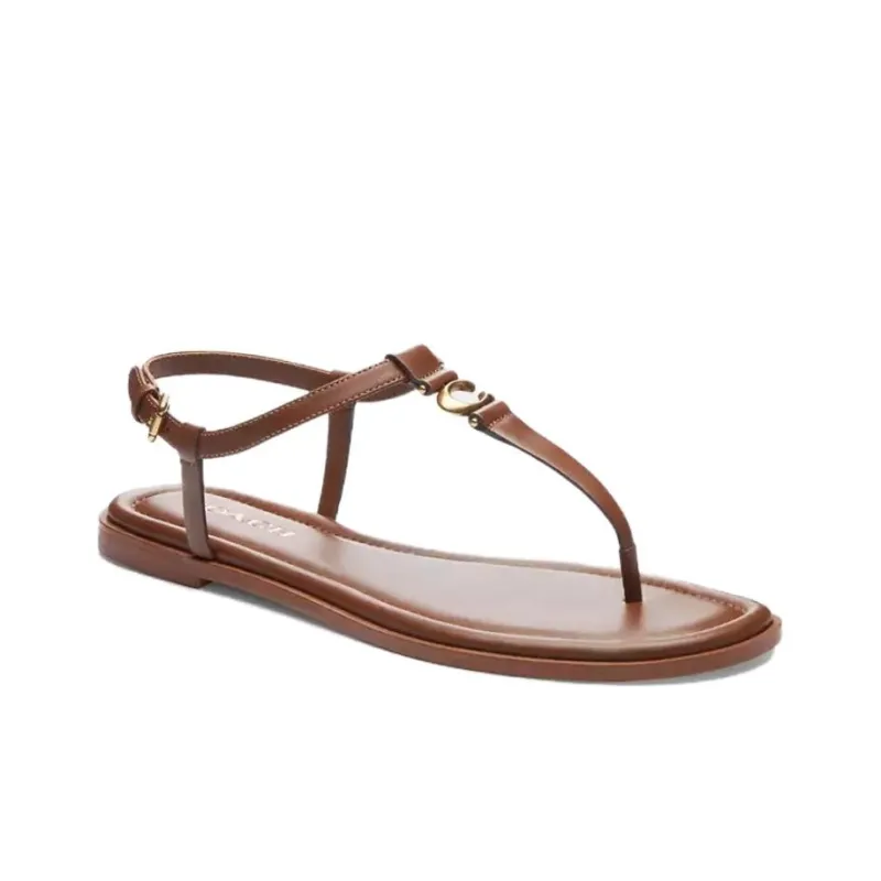 COACH Jessica Thong Leather Sandals-1