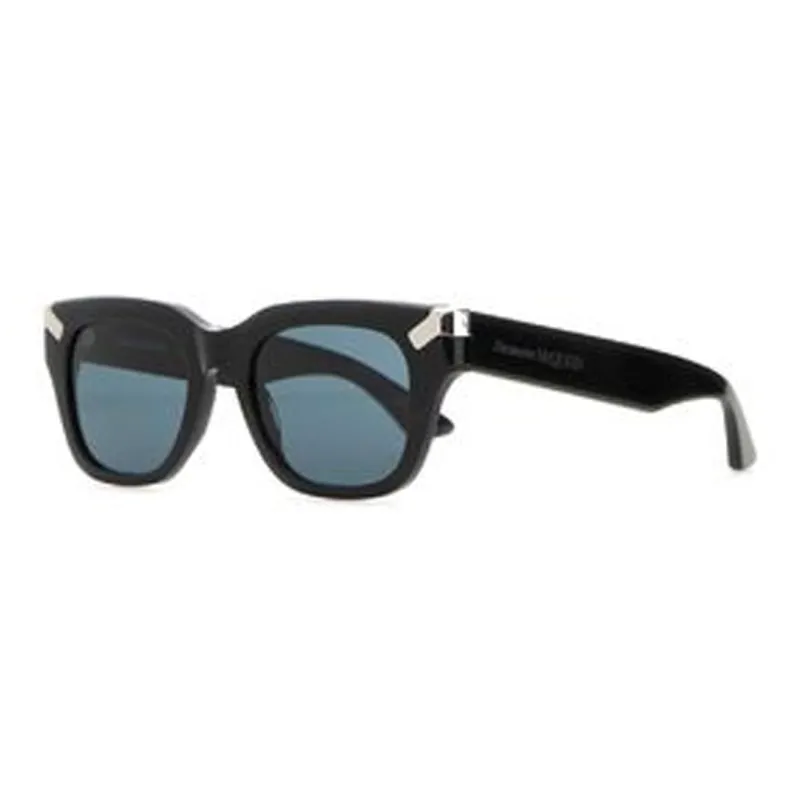 Alexander McQueen Punk Rivet Square Frame Tinted Sunglasses-0