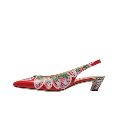 BALLY Sylt 35mm Strawberry-print Leather Pumps