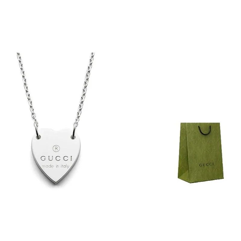 GUCCI Trademark Heart Necklace-3