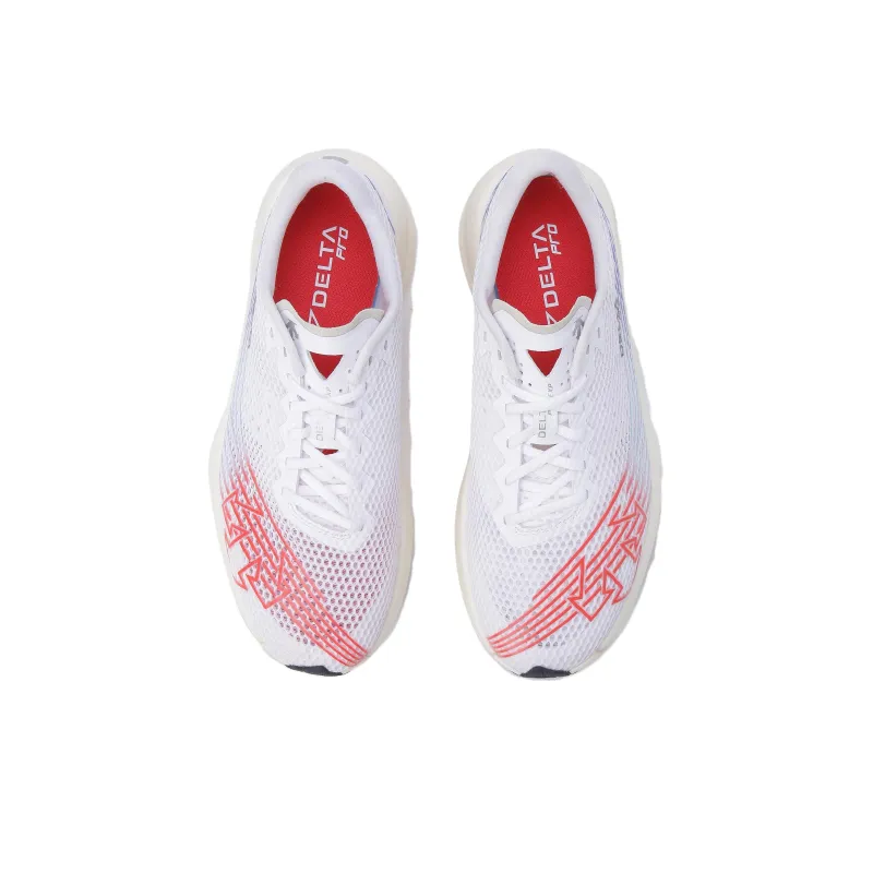 DESCENTE DELTA Cushioned Slip Resistant Breathable Low Top Running Shoes Unisex White Red-4