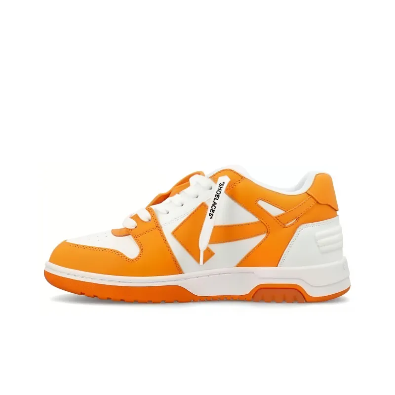 OFF WHITE Out Of Office Ooo Low Tops White Light Orange-0