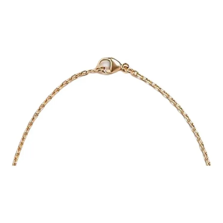 HERMES POP H Collection Gold Plated Metal Necklaces Unisex Gold-2