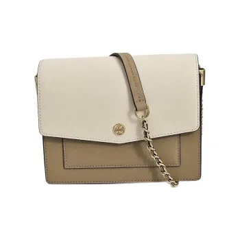 TORY BURCH Robinson Leather Envelope Bag Crossbody Bag Shoulder Bag Women's Cheese White Multicolor