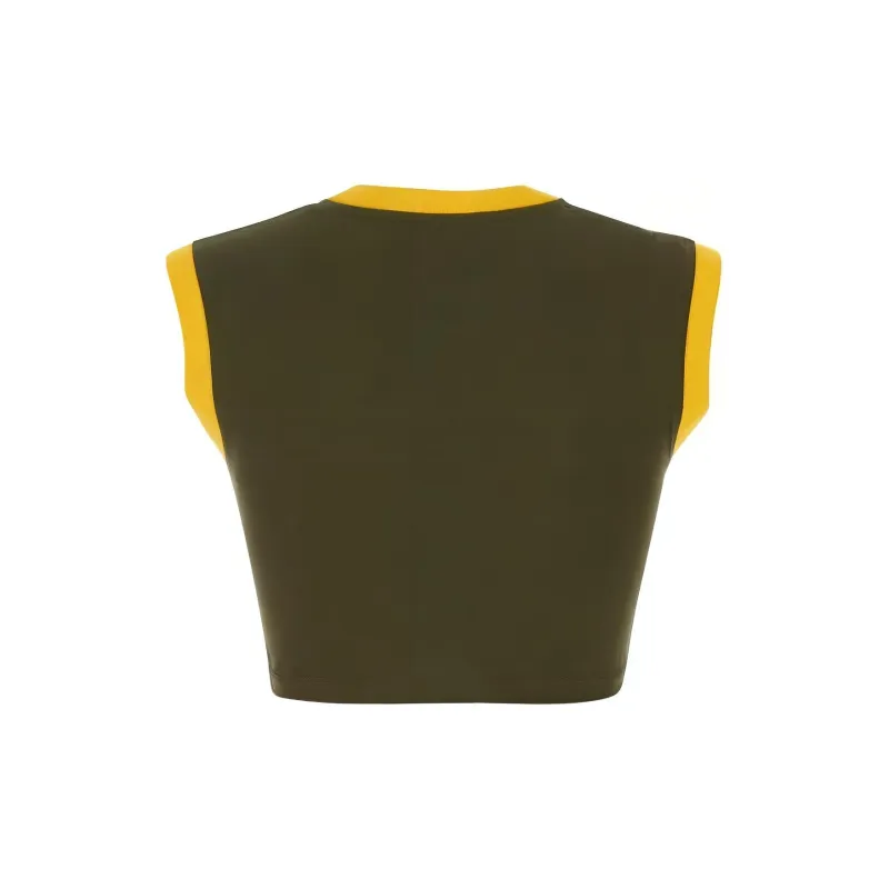 MIU MIU Tank Tops Women's Olive Green-1