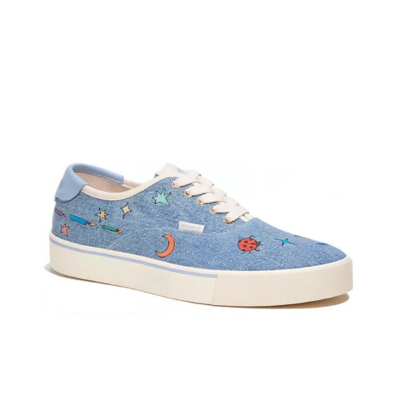COACH Low-Top Skateboard Shoes Men's Blue-2