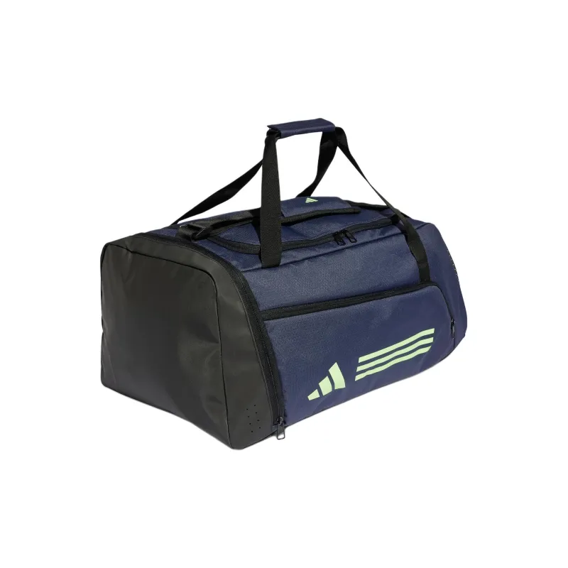Adidas Essential Recycled Material One Shoulder Portable Travel Bag Regular Unisex Dark Navy Blue & Light Green-1