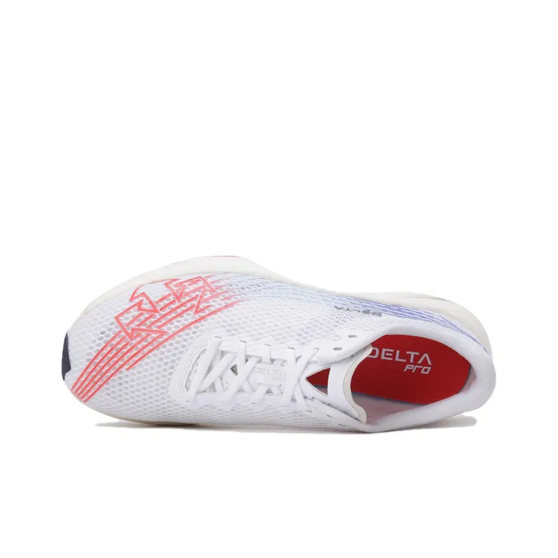 DESCENTE DELTA Cushioned Slip Resistant Breathable Low Top Running Shoes Unisex White Red-3