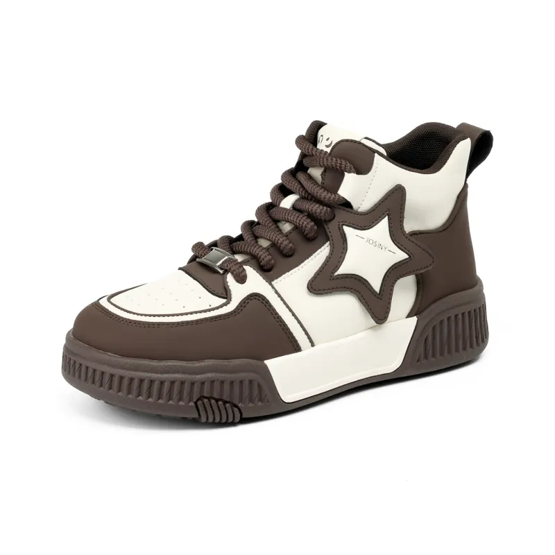 JOSINY Anti-Slip Wear-Resistant Mid-Top Skateboard Shoes 4.5cm Women's-1