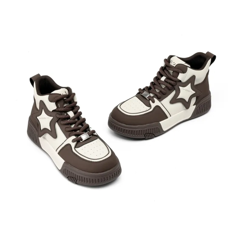 JOSINY Anti-Slip Wear-Resistant Mid-Top Skateboard Shoes 4.5cm Women's-2