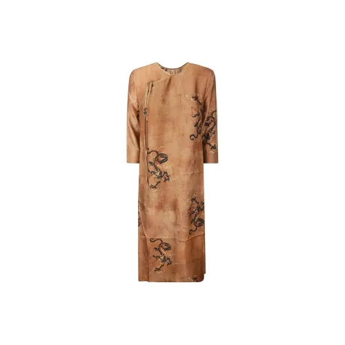 UMA WANG Long-Sleeved Dresses Women's Dark Brown