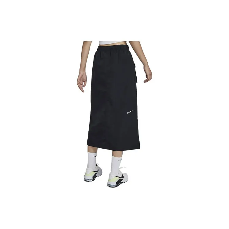 Nike Casual Long Skirts Women's Black-1