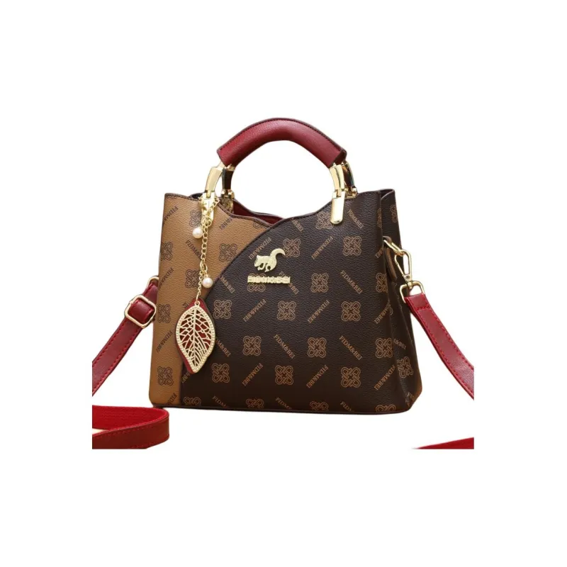 Weymond PU Shoulder Bag Crossbody Bag Handbags Women's Burgundy/Champagne-1