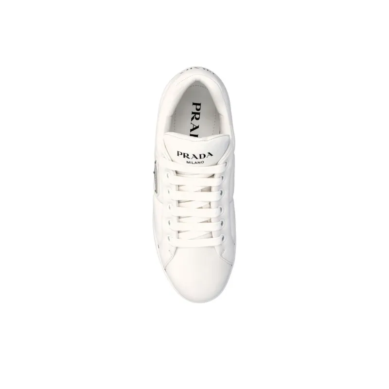 PRADA Padded Nappa Leather Sneakers 'White' Women's-4