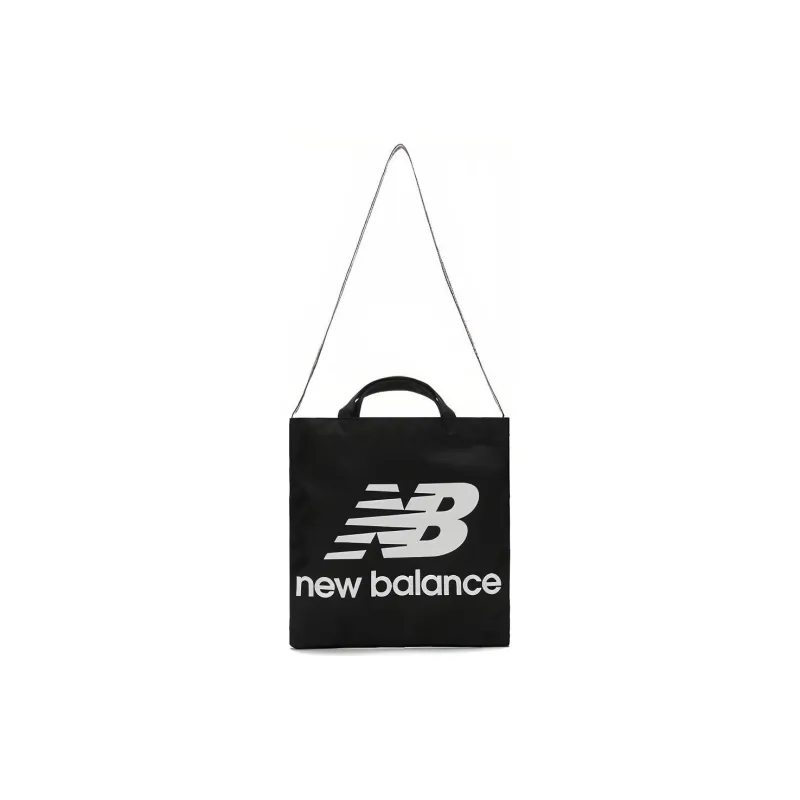 New Balance Fabric Tote Bag Shopping Bag Portable Crossbody Bag Shoulder Bag Unisex Black-0