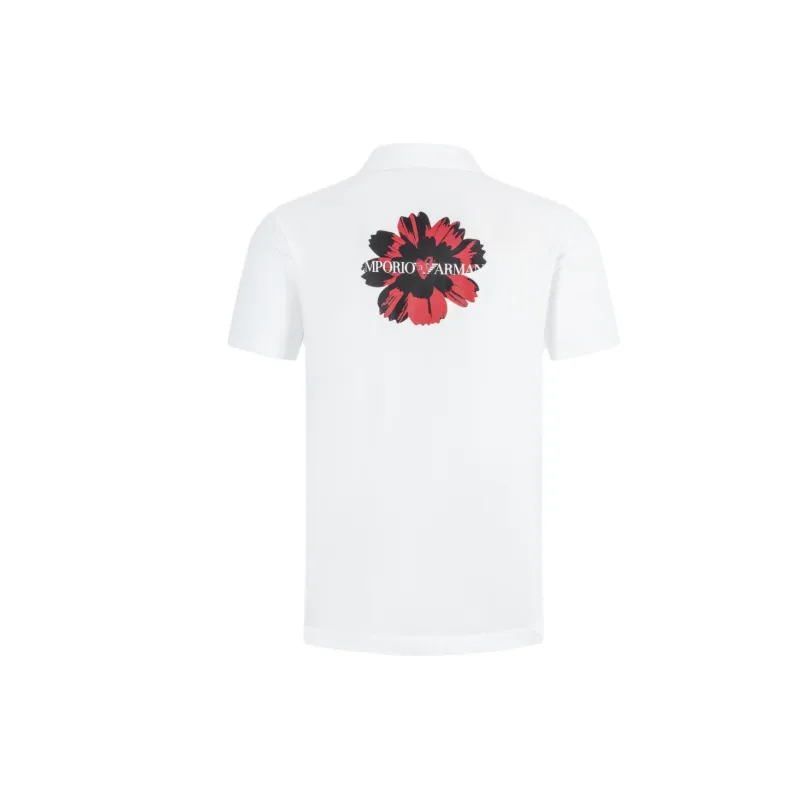 EMPORIO ARMANI SS24 Polo Shirt Men's White-1