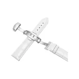 Glossy Finish ★ White-Silver Dual Push-Button Butterfly Clasp