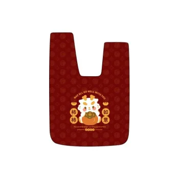 NEARAY Polyester Wrist Bag Handbag Medium Size Unisex Like A Fish In Water 1/2 Persimmon 1/2