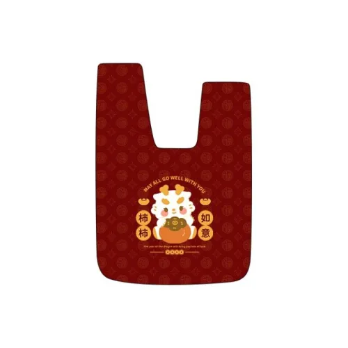 NEARAY Polyester Wrist Bag Handbag Medium Size Unisex Like A Fish In Water 1/2 Persimmon 1/2