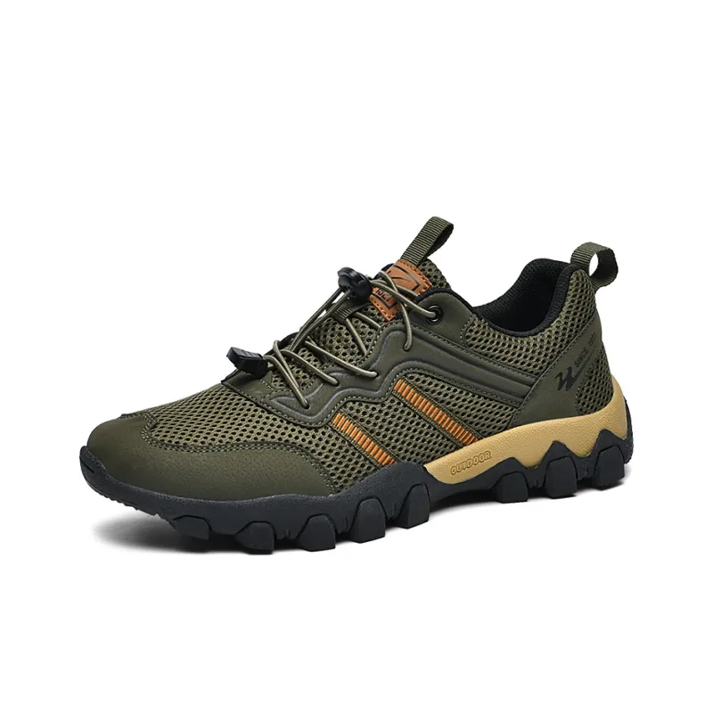 Binary Shock Absorbing, Non Slip, Wear Resistant, Breathable And Lightweight Low Top Outdoor Shoes Men's Army Green-1