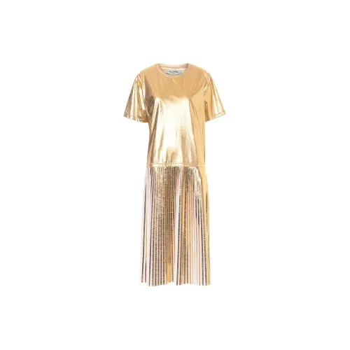 Valentino Short-Sleeved Dresses Women's Gold