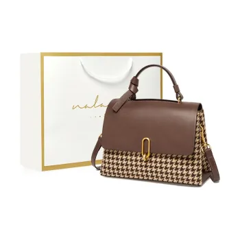 Narandu Fabric With Synthetic Leather Handbag Large Size Women's Multicolor