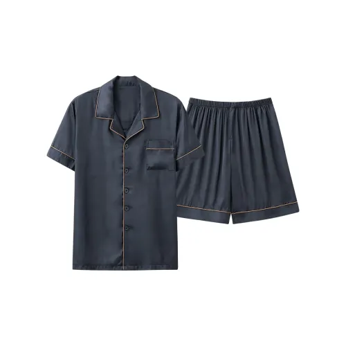 Follow The United States Pajama Set Men's Dark Gray Blue