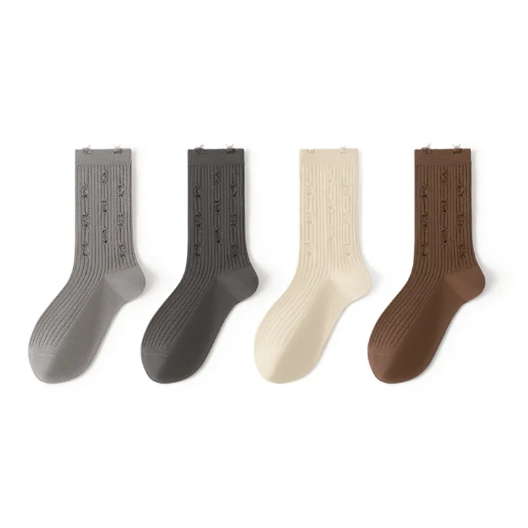 SHIWAJI Mid Calf Socks Unisex 4 Pack-17