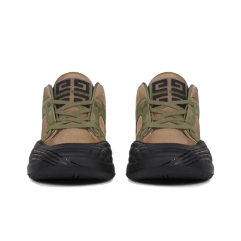 Givenchy High Top Casual Shoes Men's Brown Green-2