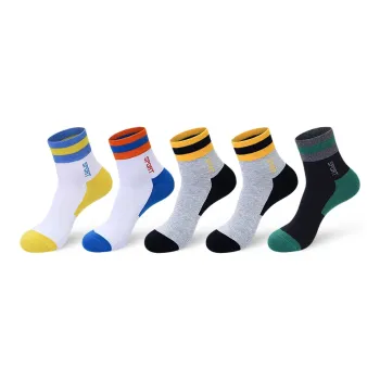 Taste The Color Mid Calf Socks Unisex 5 Pack