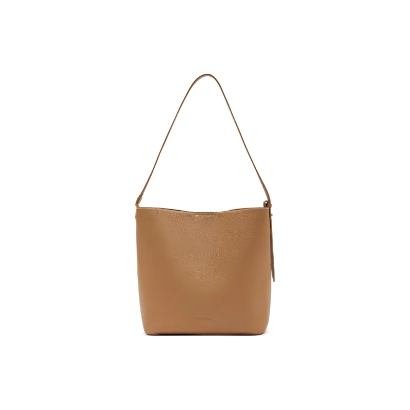 Staccato Cow Leather Tote Bag, Shoulder Bag Women's Spruce Green/Chestnut Brown-5
