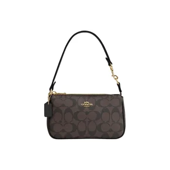 COACH Nolita PVC With Skin Shoulder Bag, Pochette, Handheld Handbag, Shoulder Bag Women's Brown