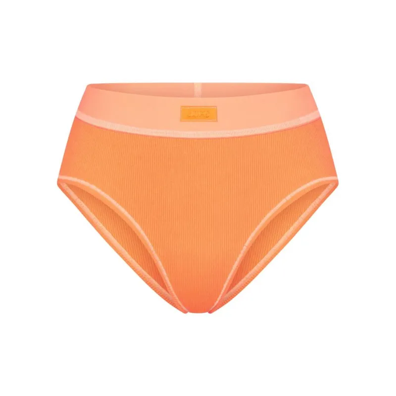 SKIMS COTTON RIB BRIEF Underpants Women's 1 Pack APRICOT/Apricot-0