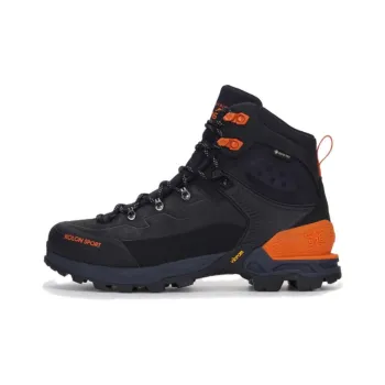 KOLON SPORT Slip Resistant High Top Outdoor Shoes Unisex Black Orange
