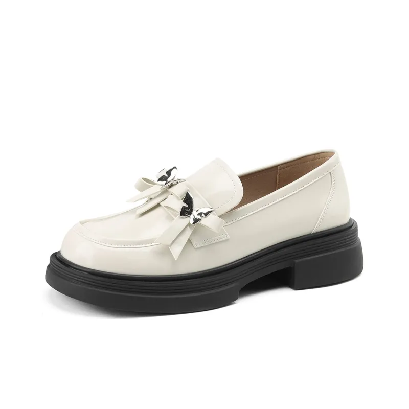 JOSINY Loafers 4cm Women's Black/Ecru-0