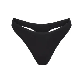 SKIMS COTTON Collection COTTON LOGO DIPPED THONG Underpants Women's 1 Pack SOOT/Smoke Gray