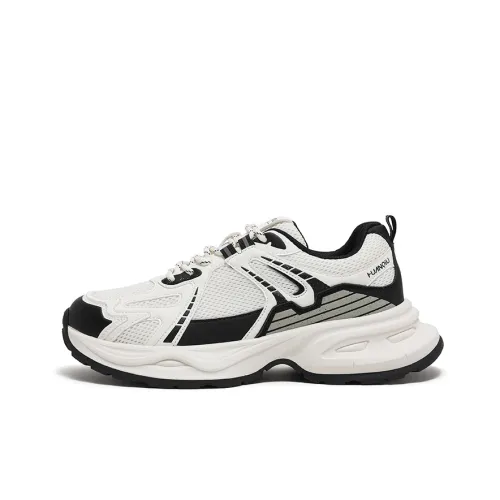 HUANQIU Chunky Sneakers Men Low-Top Black/White