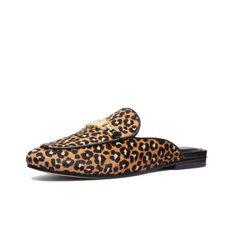 MICHAEL KORS Closed Toe Slippers Women's Black Brown-0