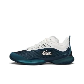 LACOSTE Low Top Casual Shoes Men's Dark Green White