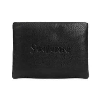 SAINT LAURENT Lambskin Clutch Men's Black