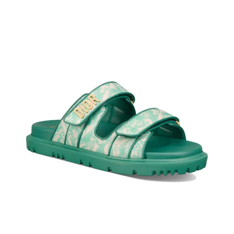 DIOR EVA Slide Slippers Women's Green White-2